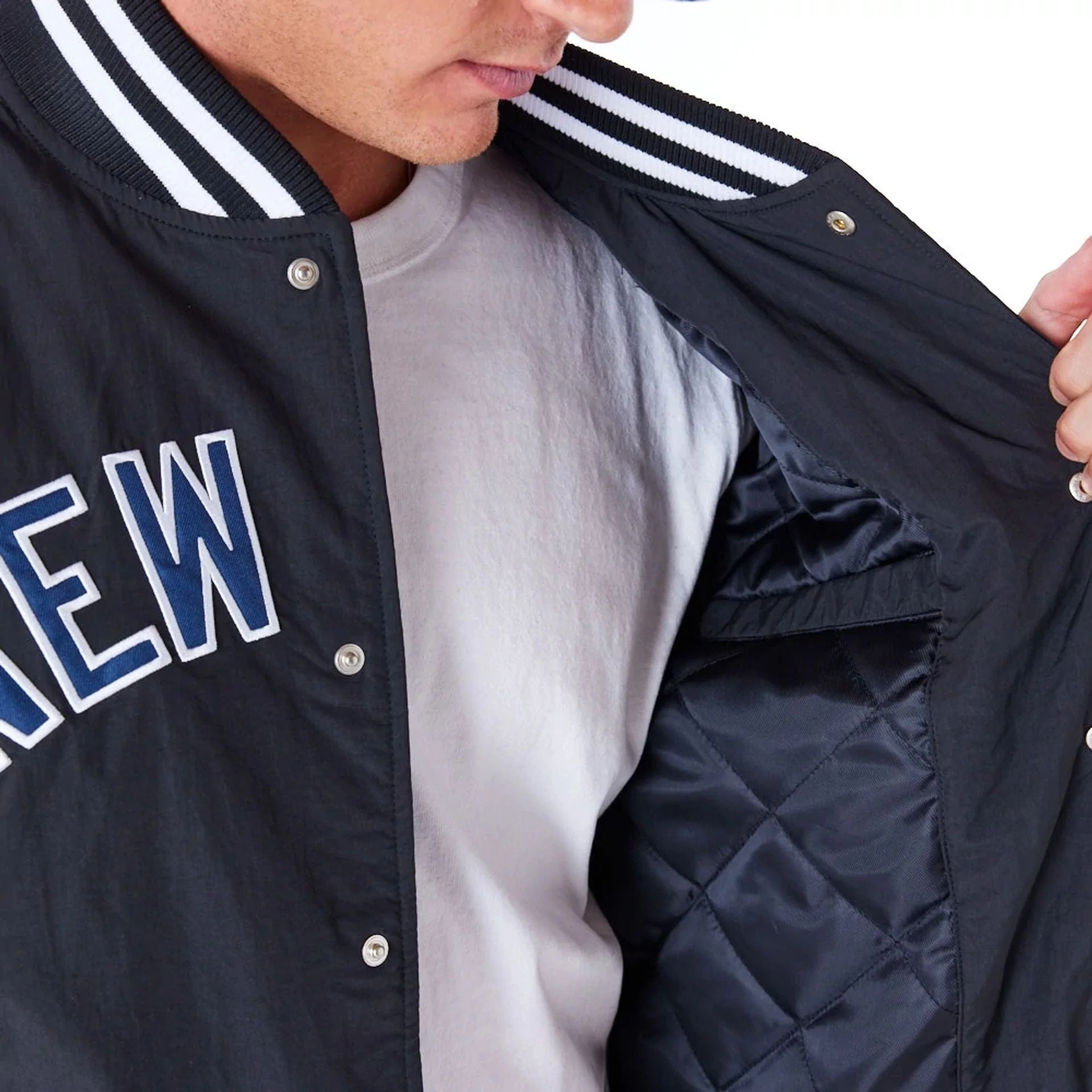 New York Yankees MLB Wordmark Black Bomber Jacket