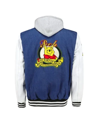 90S Xxxtentacion Winnie The Pooh Varsity Denim Jacket