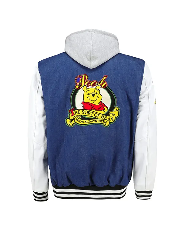 90S Xxxtentacion Winnie The Pooh Varsity Denim Jacket