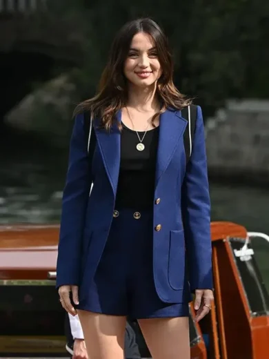 Blonde Ana de Armas Blazer