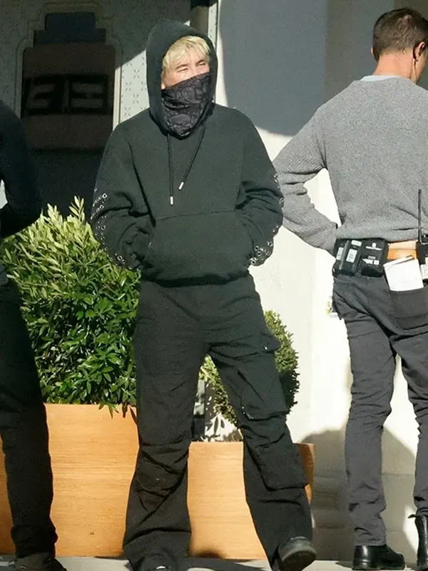 Crime 101 Barry Keoghan Black Oversized Pullover Hoodie