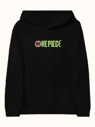 Black One Piece Printed Hoodie