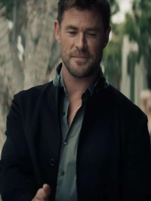 Chris Hemsworth Crime 101 Black Wool Jacket