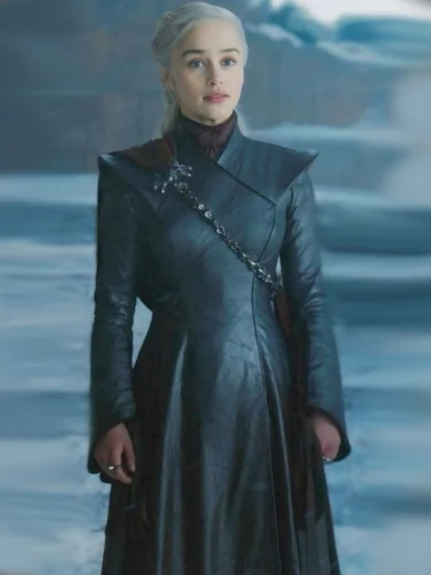 Daenerys Targaryen Game of Thrones Black Leather Coat