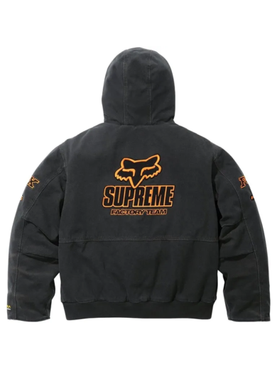 Supreme Fox Racing Denim Hooded Work Jacket