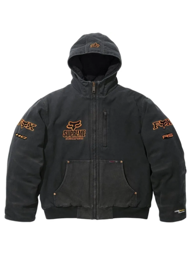 Supreme Fox Racing Denim Hooded Work Jacket