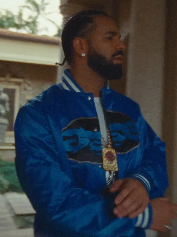 Drake Jumbotron Shit Poppin Blue Jacket