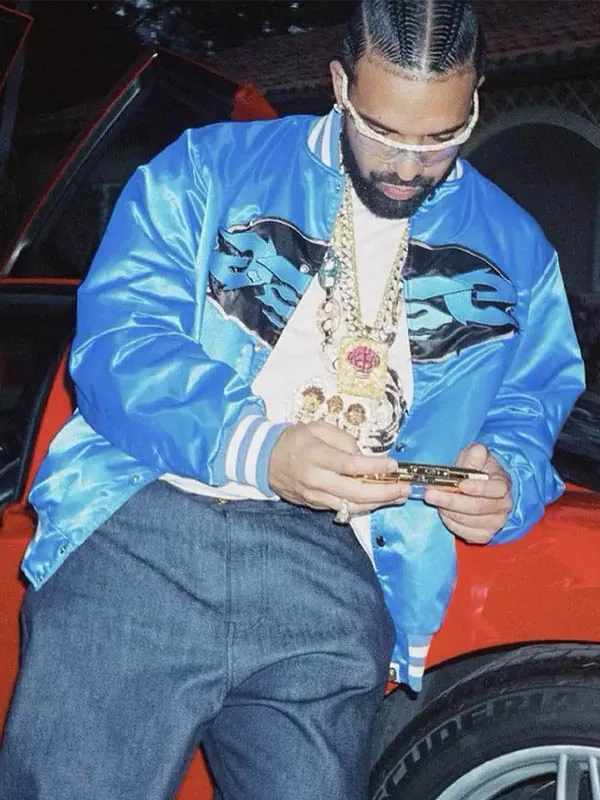 Drake Jumbotron Shit Poppin Blue Jacket