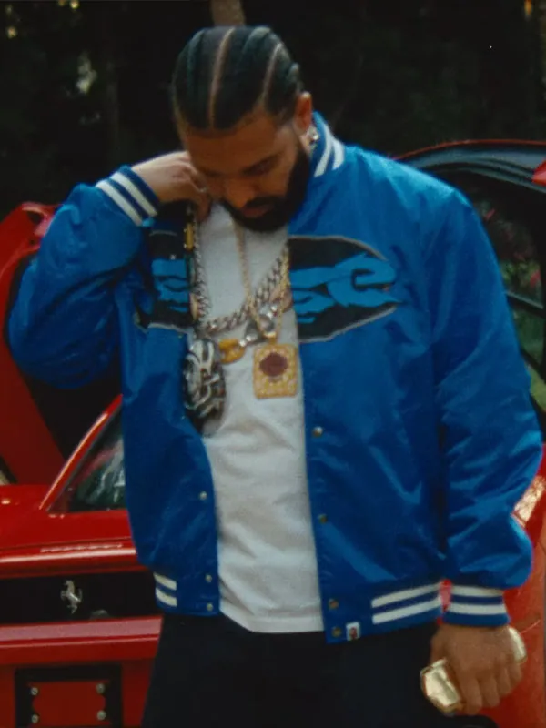 Drake Jumbotron Shit Poppin Blue Jacket