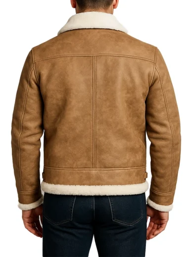 Francis B-3 Brown Distressed Leather Bomber Jacket
