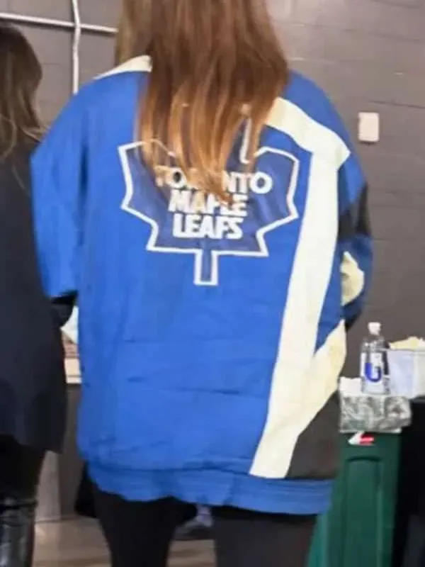 Hailey Bieber Toronto Maple Leafs Jacket