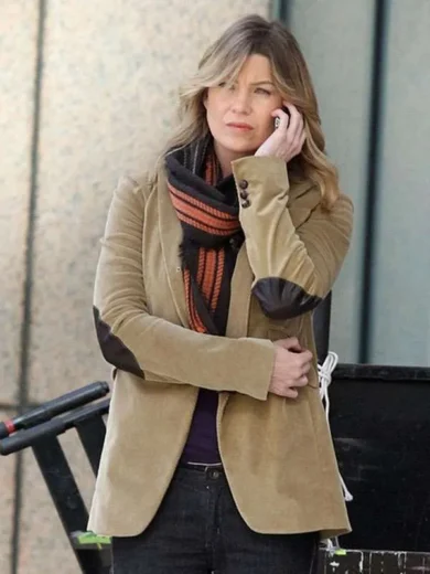 Ellen Pompeo Brown Blazer