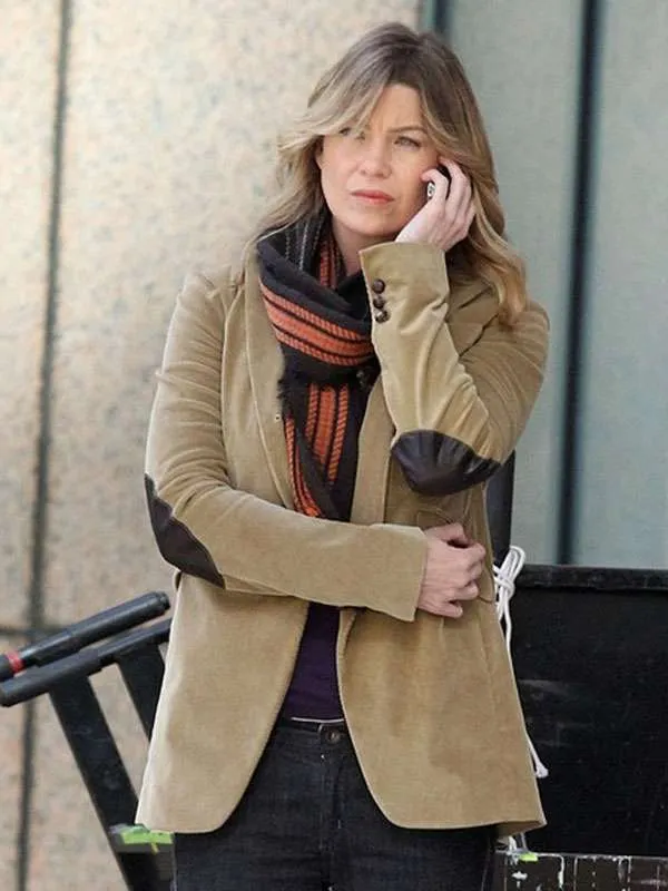 Ellen Pompeo Brown Blazer