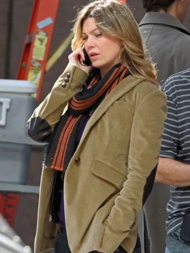 Ellen Pompeo Brown Blazer