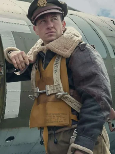 Barry Keoghan Masters of the Air 2024 Bomber Leather Jacket