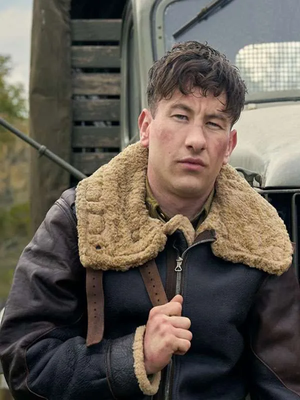 Barry Keoghan Masters of the Air 2024 Bomber Leather Jacket