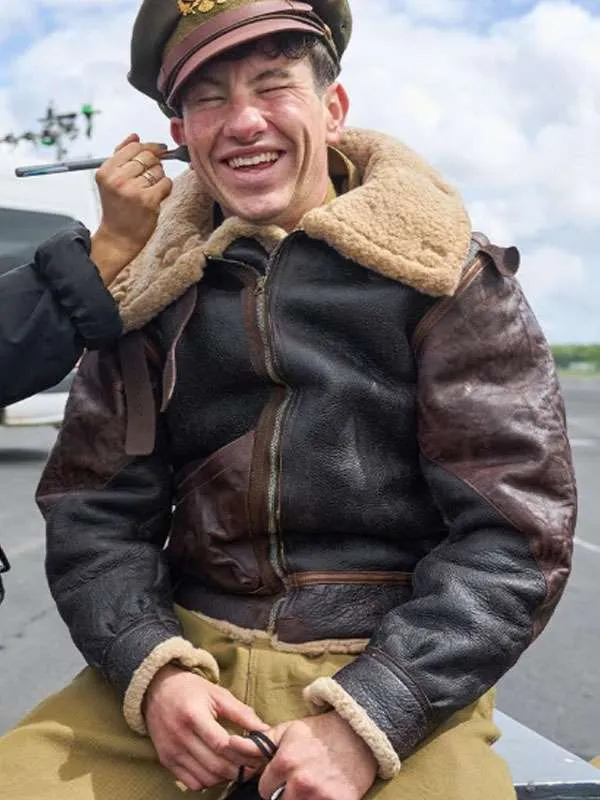 Barry Keoghan Masters of the Air 2024 Bomber Leather Jacket