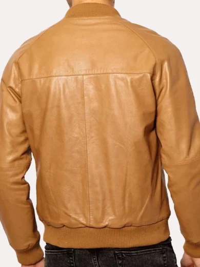 Casual Tan Brown Bomber Jacket