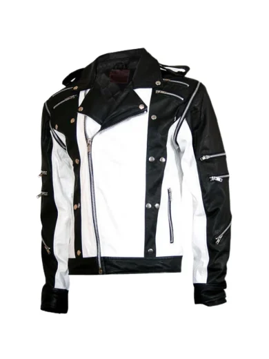 Michael Jackson Black & White Pepsi Leather Jacket
