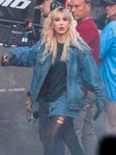 The Electric State 2023 Millie Bobby Denim Jacket
