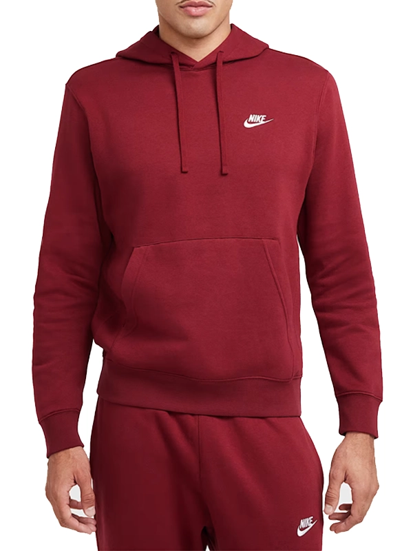 Nike Orange Hoodie Club Fleece Pullover