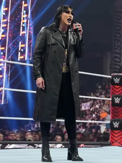 Rhea Ripley Black Leather Jacket