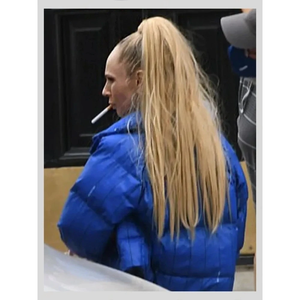Ted Lasso S03 Keeley Jones Blue Puffer Jacket