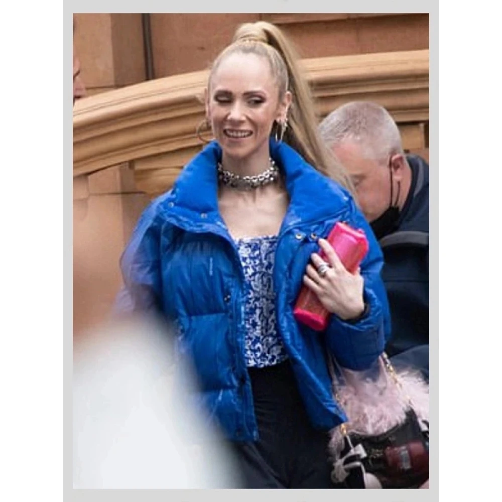 Ted Lasso S03 Keeley Jones Blue Puffer Jacket