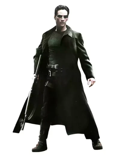The Matrix Keanu Reeves Neo Trench Coat