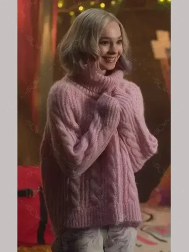 Wednesday Enid Sinclair Pink Sweater