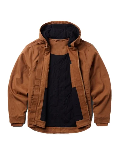 Hooded Zip Canvas Jacket