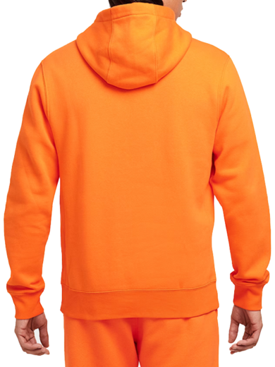 Nike Orange Hoodie Club Fleece Pullover