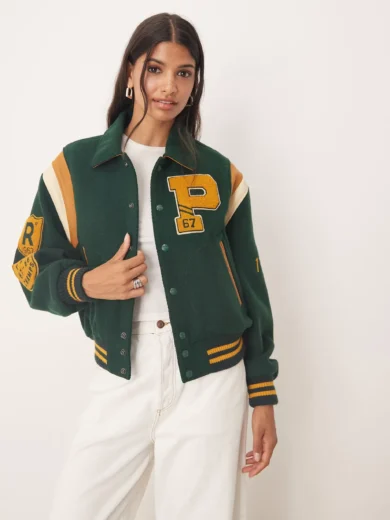 Polo Ralph Lauren bomber jacket with P-logo in green