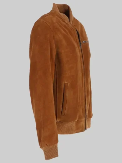 Mens Tan Brown Suede Jacket