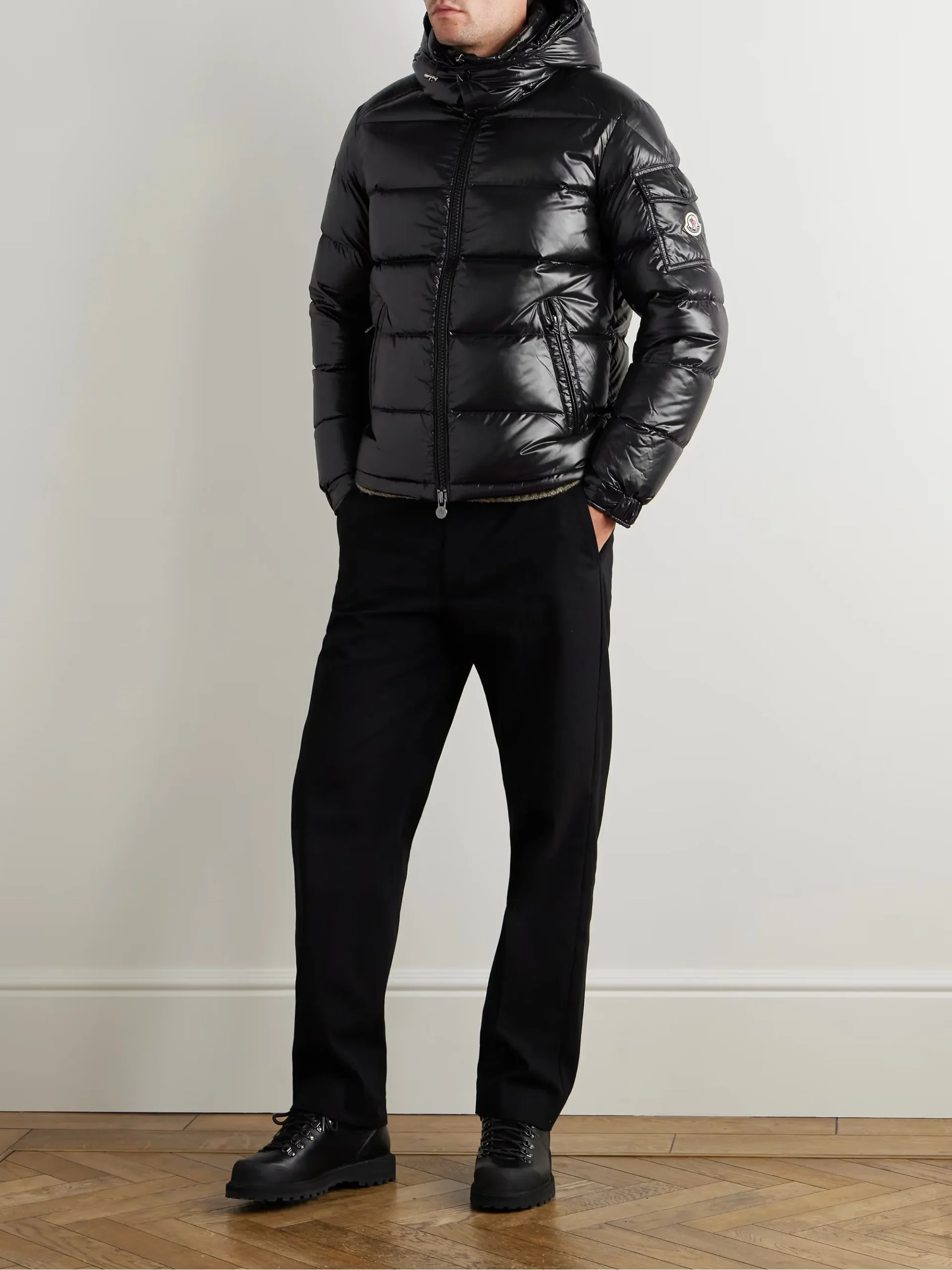 Moncler Maya Quilted Shell Hooded Down Jacket