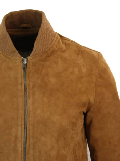 Mens Brown Classic Suede Leather Blazer