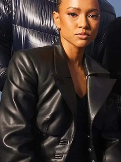 Divinity 2023 Karrueche Tran Black Leather Coat