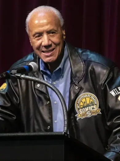 Lenny Wilkens Black Leather Jacket