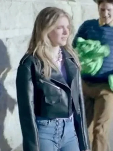 Elevator Game Madison MacIsaac Leather Jacket