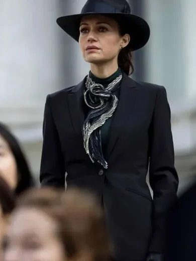 The Fall of the House of Usher Carla Gugino Black Blazer