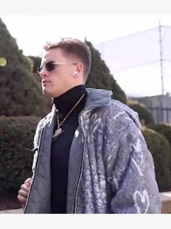 Joe Burrow NFL Sherpa Heart Jacket