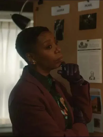 The Watcher Theodora Birch Maroon Coat