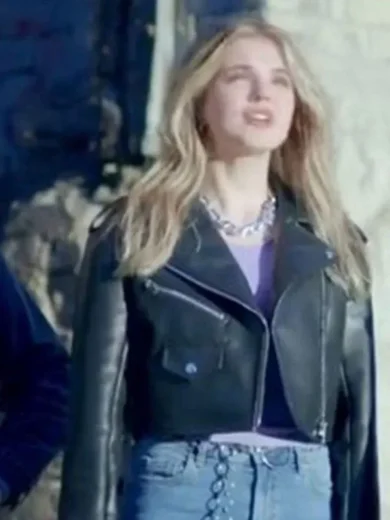 Elevator Game Madison MacIsaac Leather Jacket