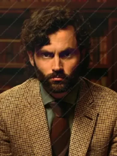 You S04 Penn Badgley Plaid Blazer