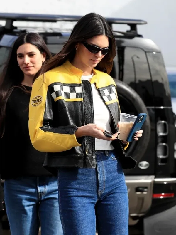 Kendall Jenner Aspen Trip 2023 Leather Jacket