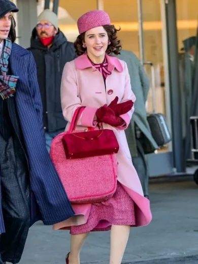 The Marvelous Mrs. Maisel S05 Rachel Brosnahan Pink Coat