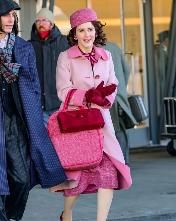 The Marvelous Mrs. Maisel S05 Rachel Brosnahan Pink Coat