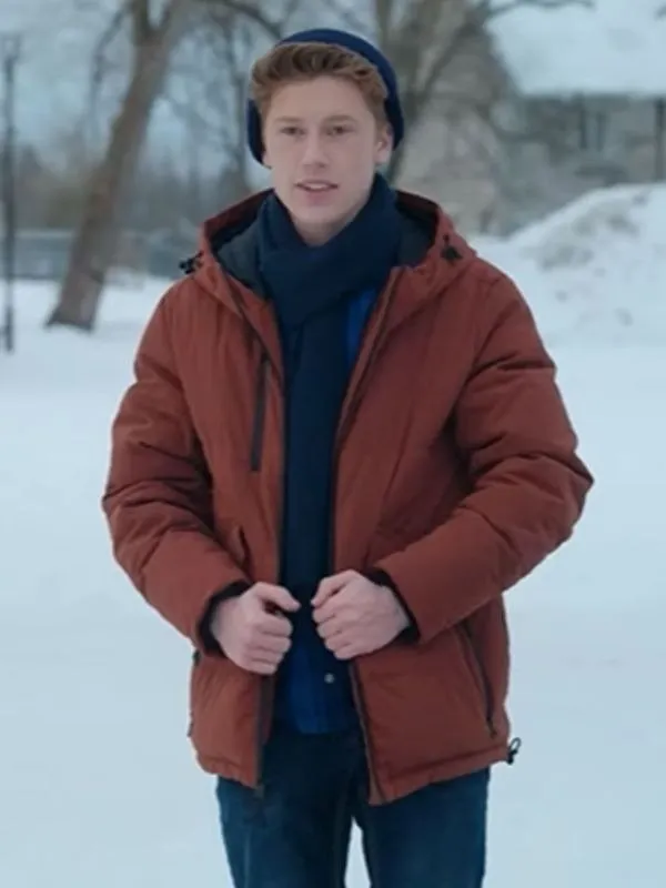 Snow Day Hal Brandston Orange Puffer Jacket
