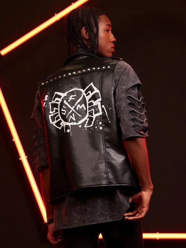 Spider-Man Across the Spider-Verse Spider Punk Leather Vest
