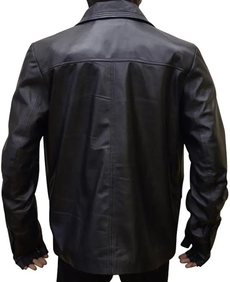 Rocky Balboa Film Sylvester Stallone Black Leather Coat